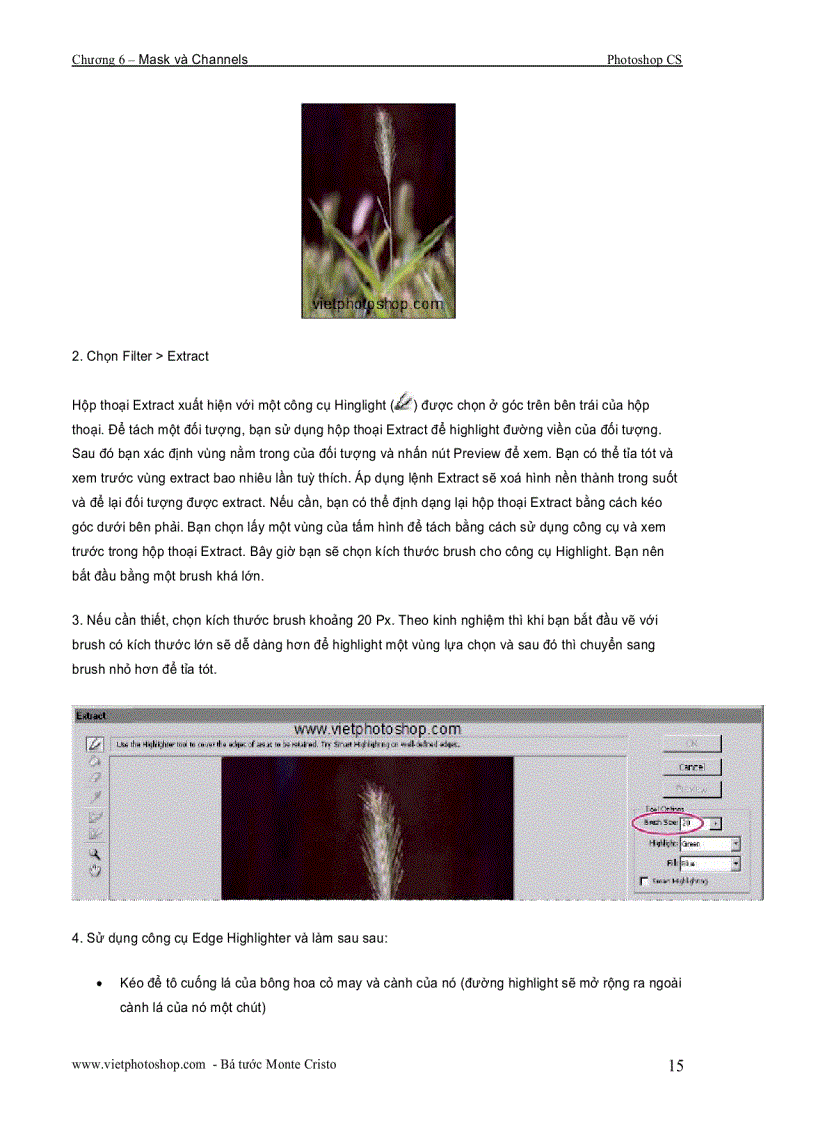 image for page Giáo trình photoshop cs chương VI