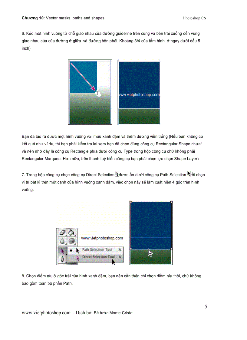 image for page Giáo trình photoshop cs chương X