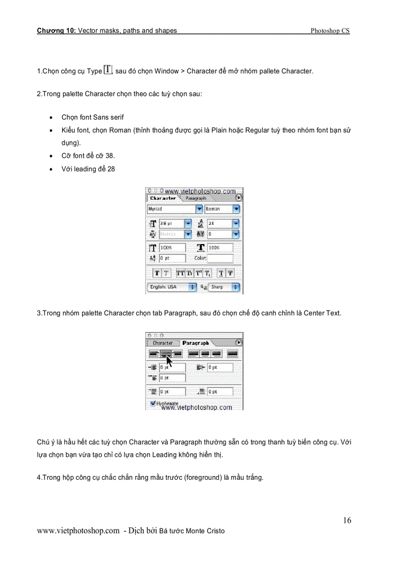 image for page Giáo trình photoshop cs chương X