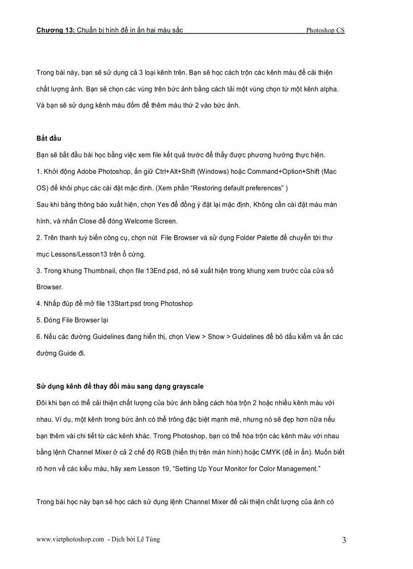 image for page Giáo trình photoshop cs chương XIII