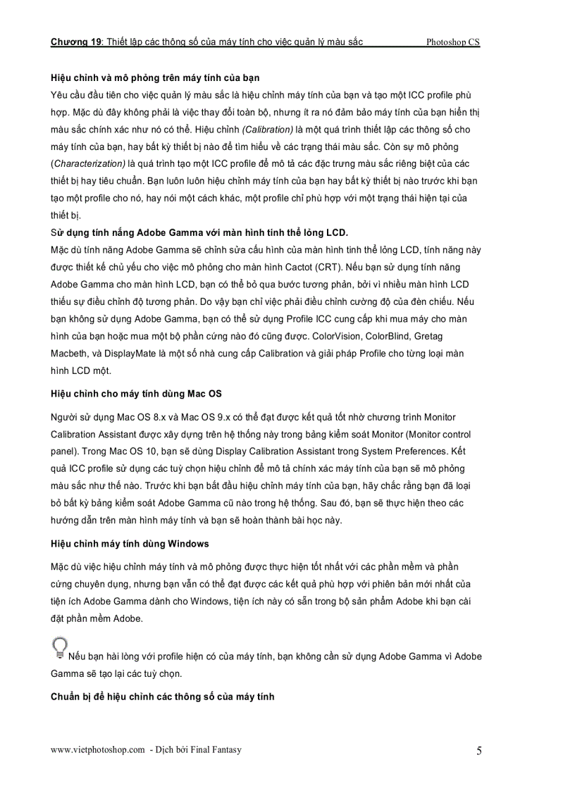 image for page Giáo trình photoshop cs chương XIX
