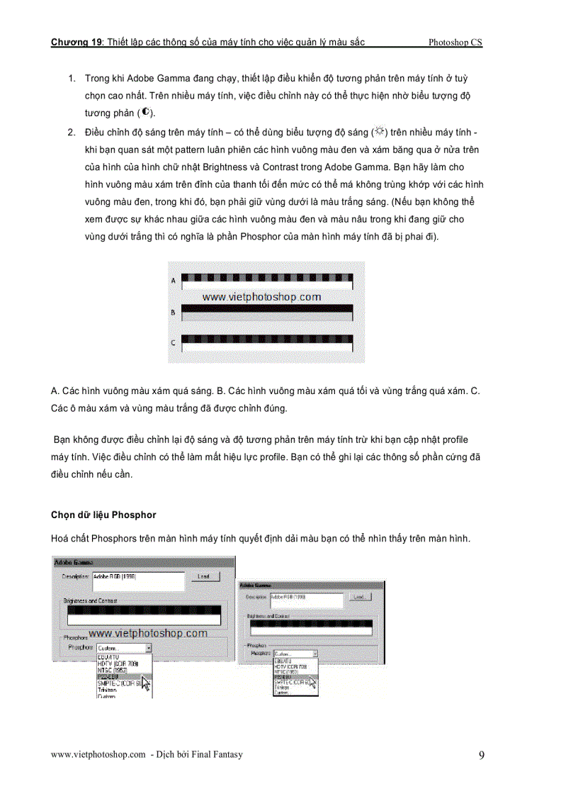 image for page Giáo trình photoshop cs chương XIX