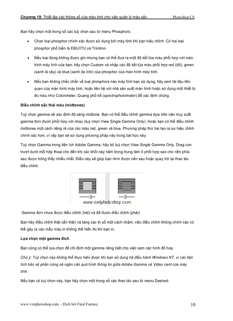 image for page Giáo trình photoshop cs chương XIX