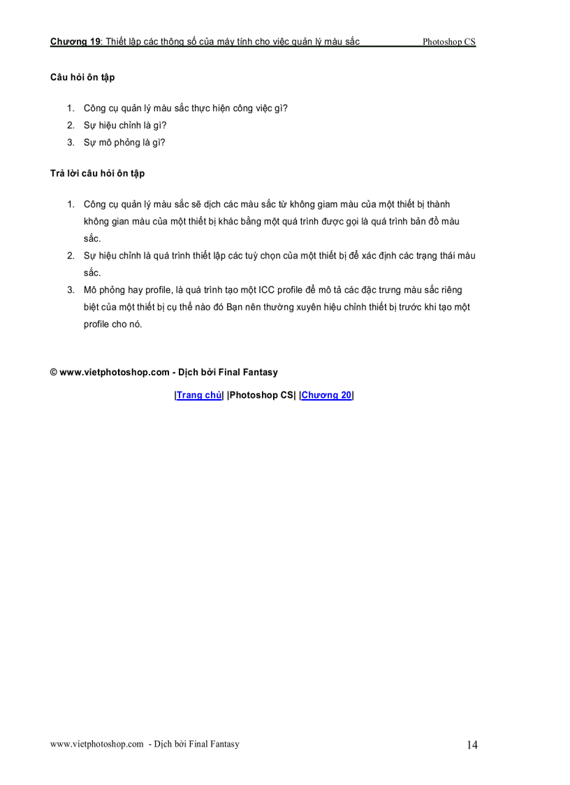 image for page Giáo trình photoshop cs chương XIX