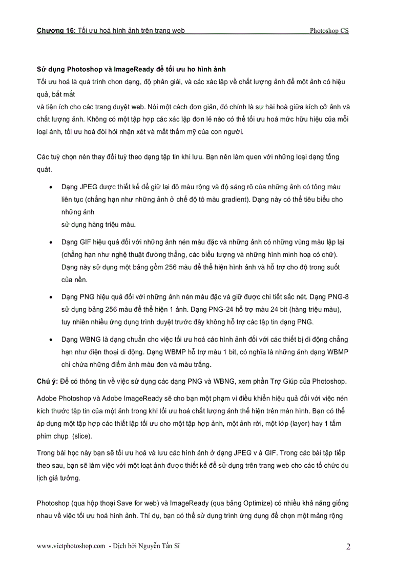 image for page Giáo trình photoshop cs chương XVI