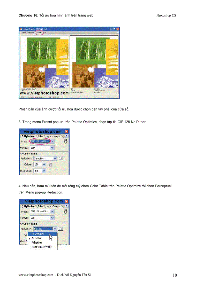image for page Giáo trình photoshop cs chương XVI