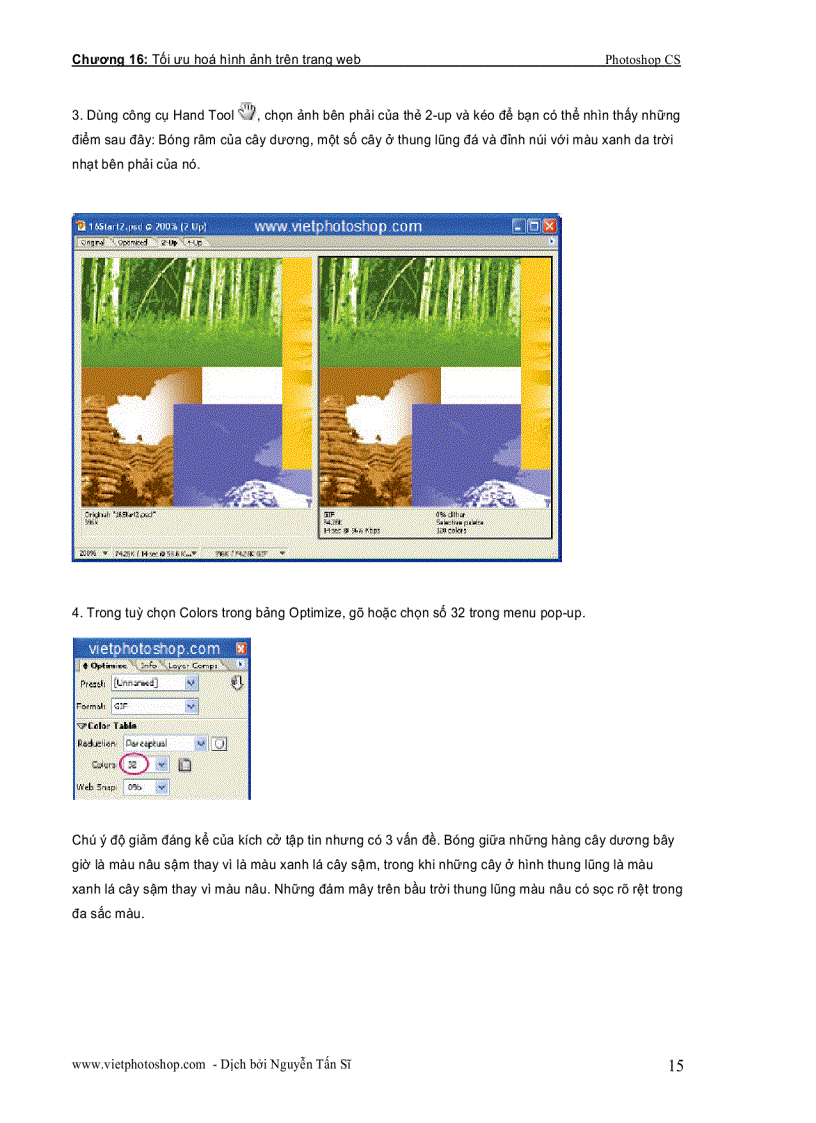 image for page Giáo trình photoshop cs chương XVI