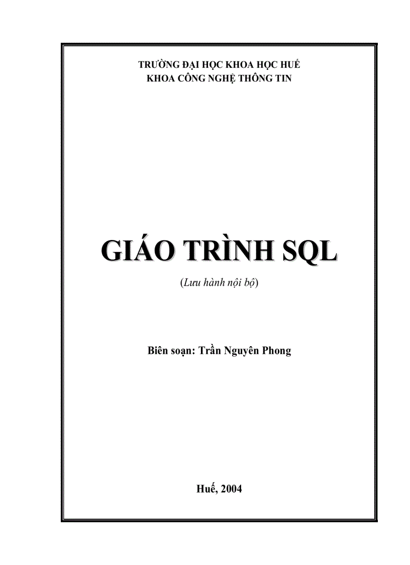 image for page Giáo trình SQL Server