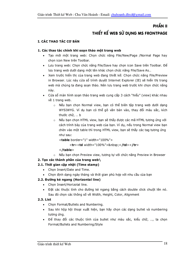 image for page Giao trinh thiet ke web