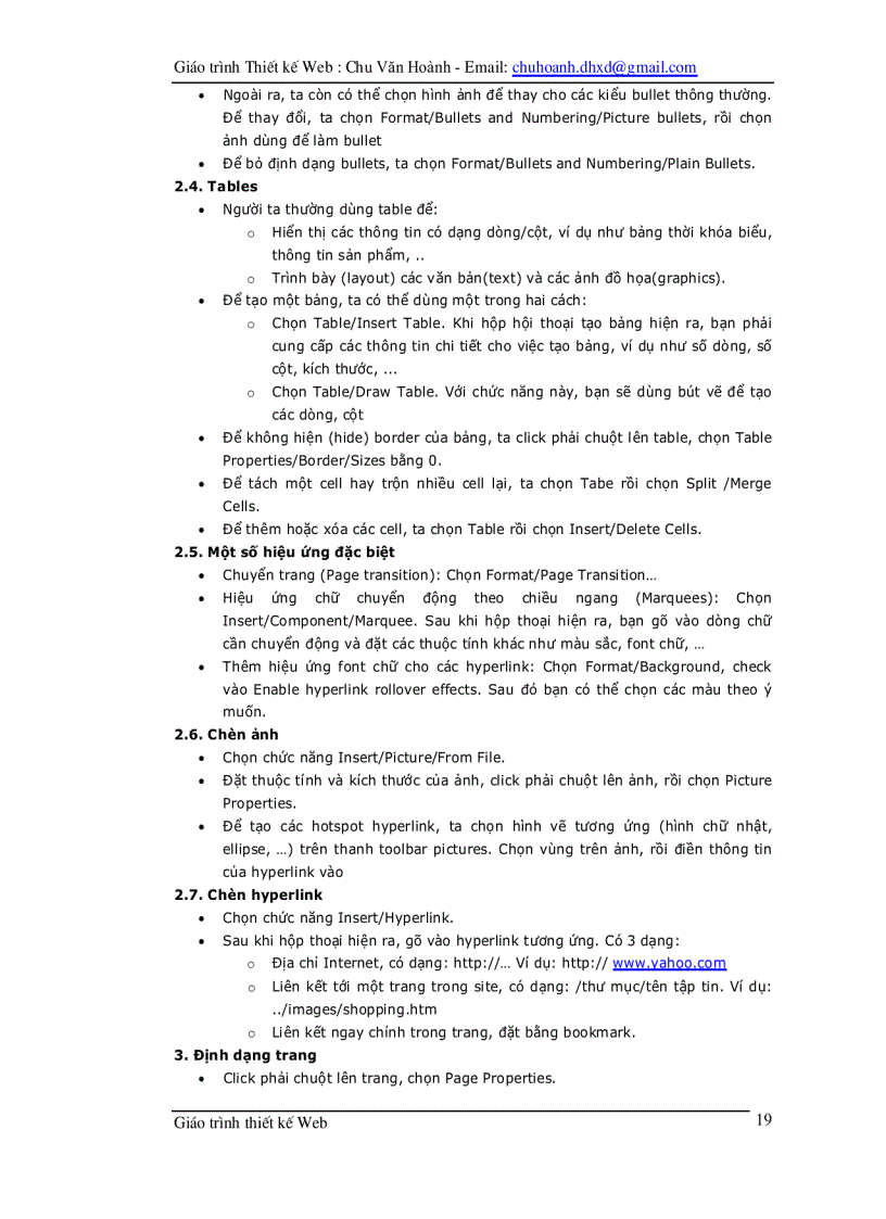 image for page Giao trinh thiet ke web