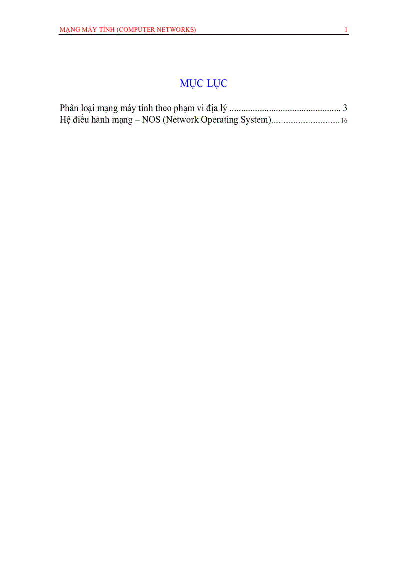 Giáo trình Mạng máy tính 1