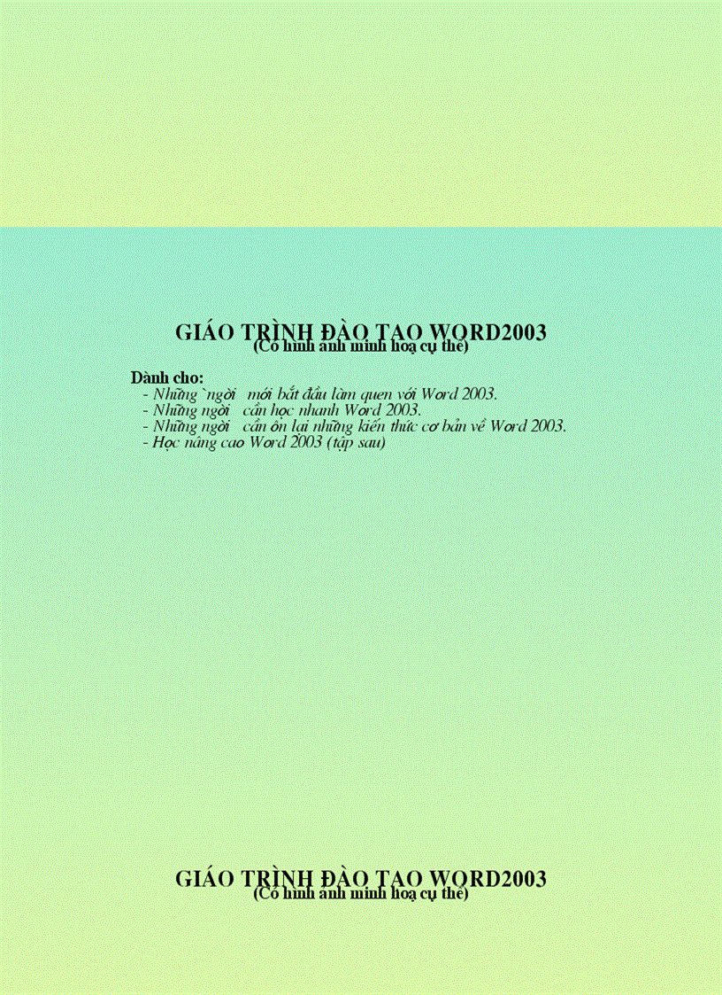 image for page Hoc Microshof Word2003