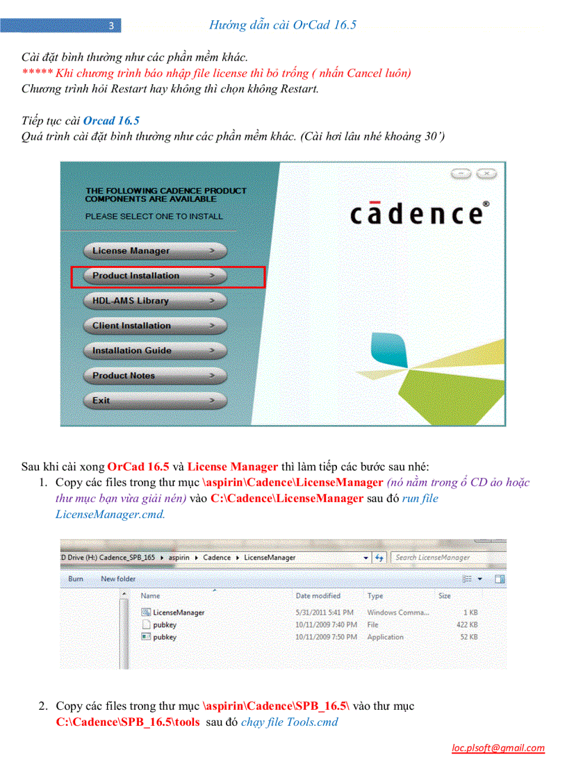 image for page Hướng dẫn cài đặt OrCad 16 5