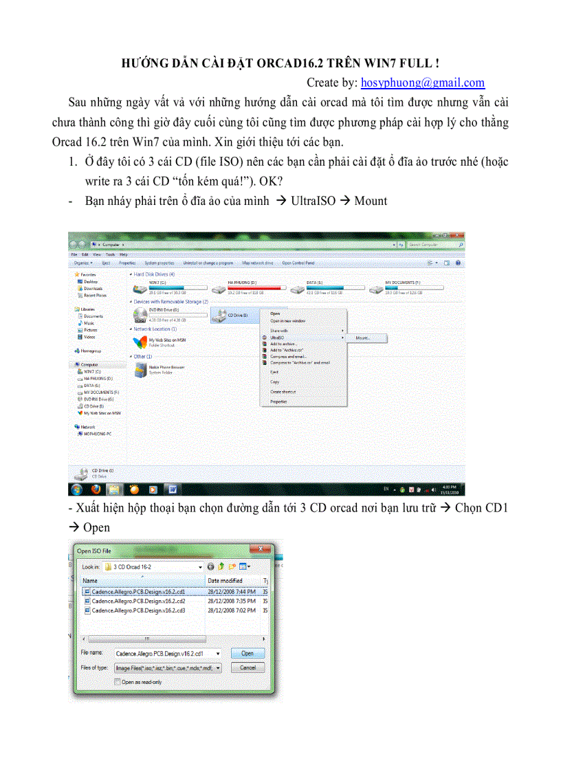 image for page Hướng dẫn cài Orcad 16 2 trên Win 7