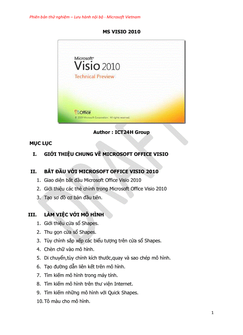 image for page Hướng dẫn sử dụng Microsoft Viso 2010