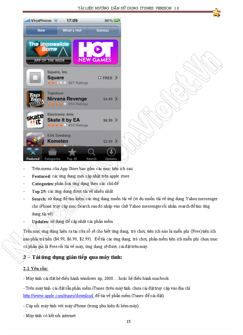 image for page IT Sử dụng ITUNES Tài liệu hướng dẫn