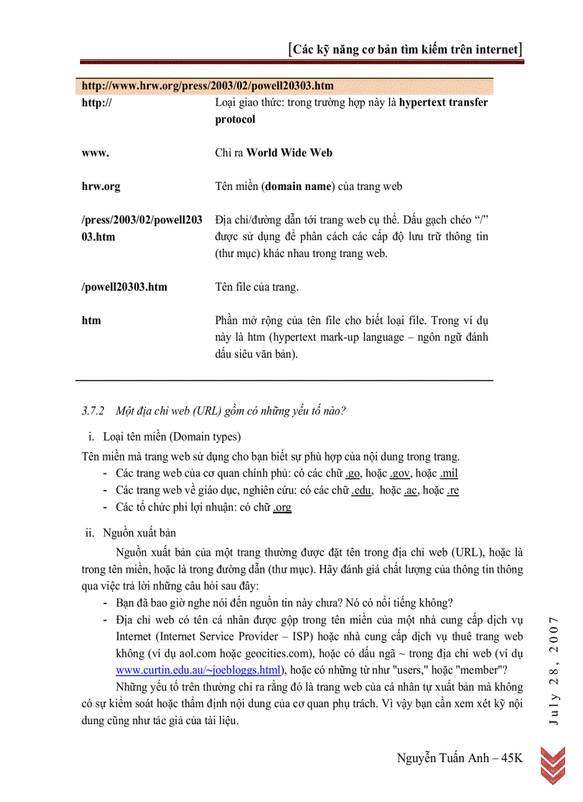 image for page Ky nang co ban tren internet