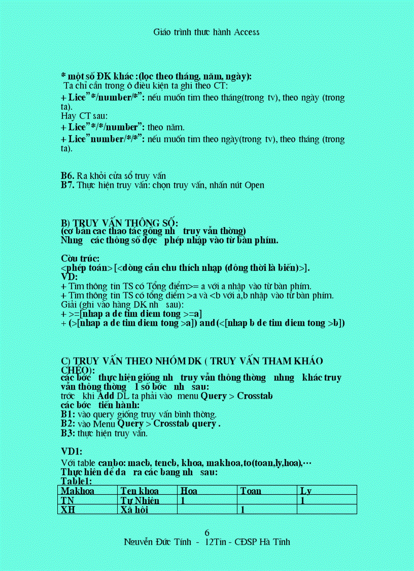 image for page Lap trinh access