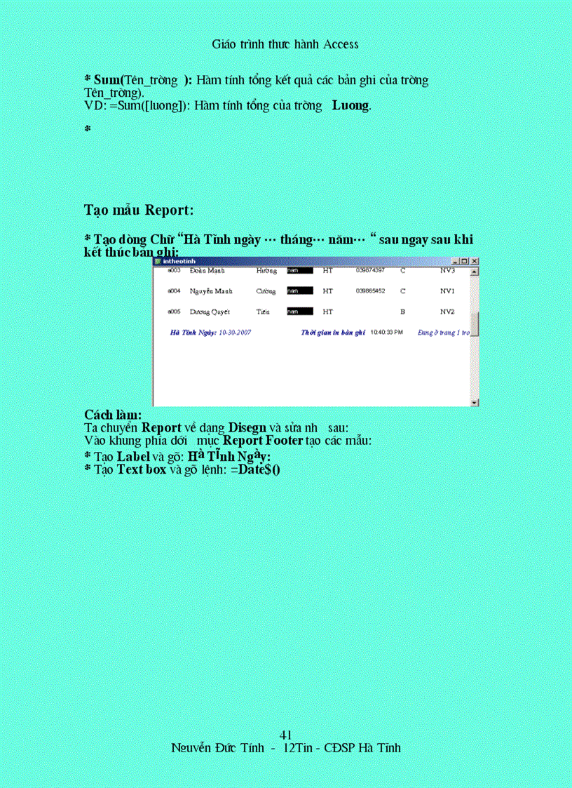 image for page Lap trinh access