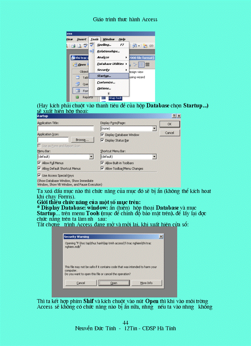 image for page Lap trinh access