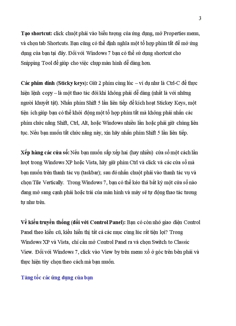 image for page Những thủ thuật trong window