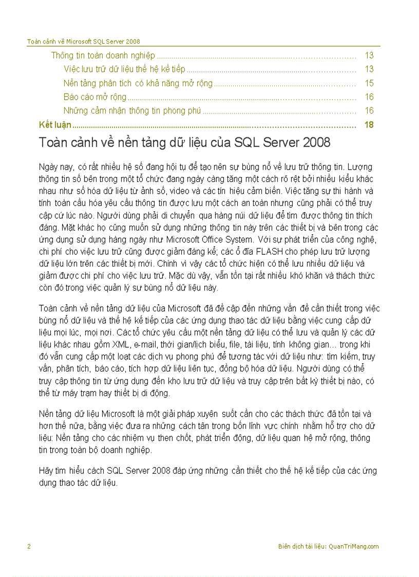 image for page Tổng quan về Microsoft SQL Server 2008