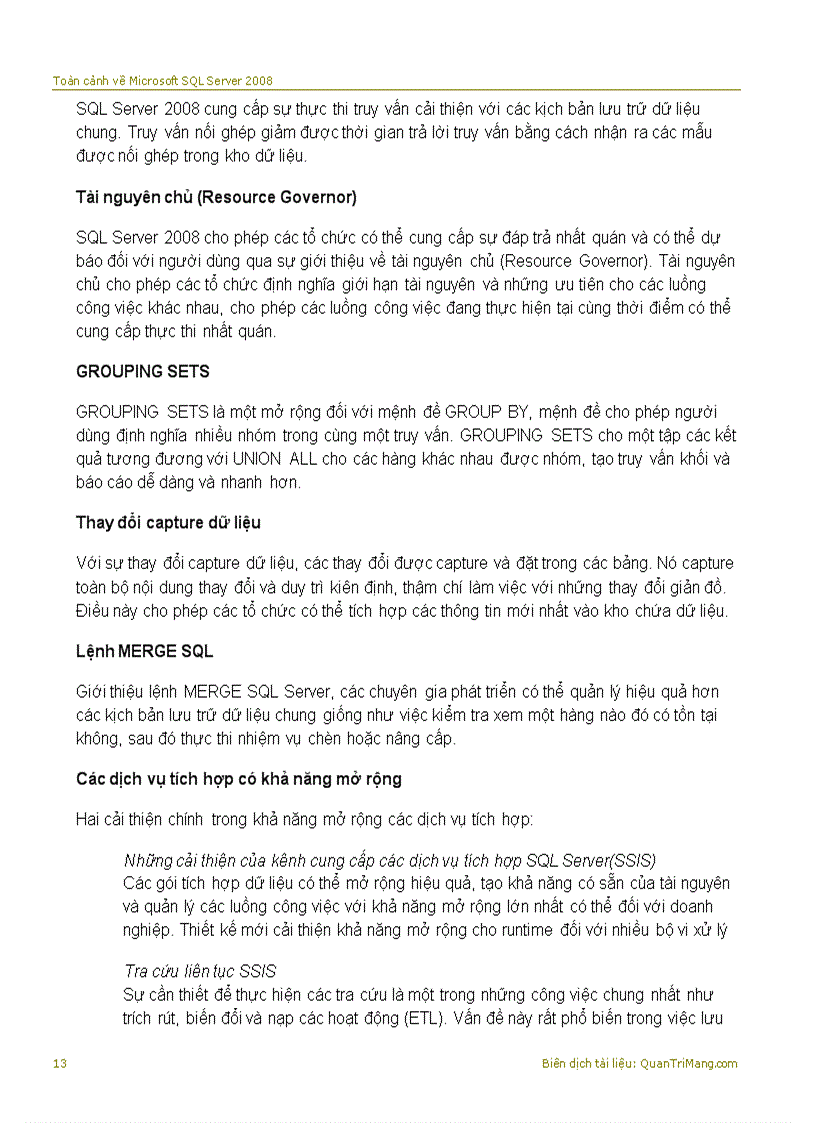 image for page Tổng quan về Microsoft SQL Server 2008