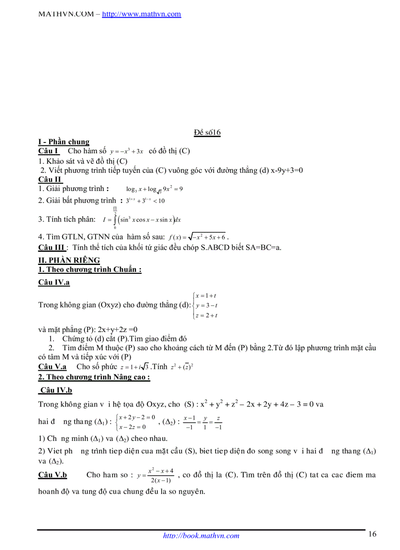 image for page 100 đề ôn thi tốt nghiệp THPT 2009 2010