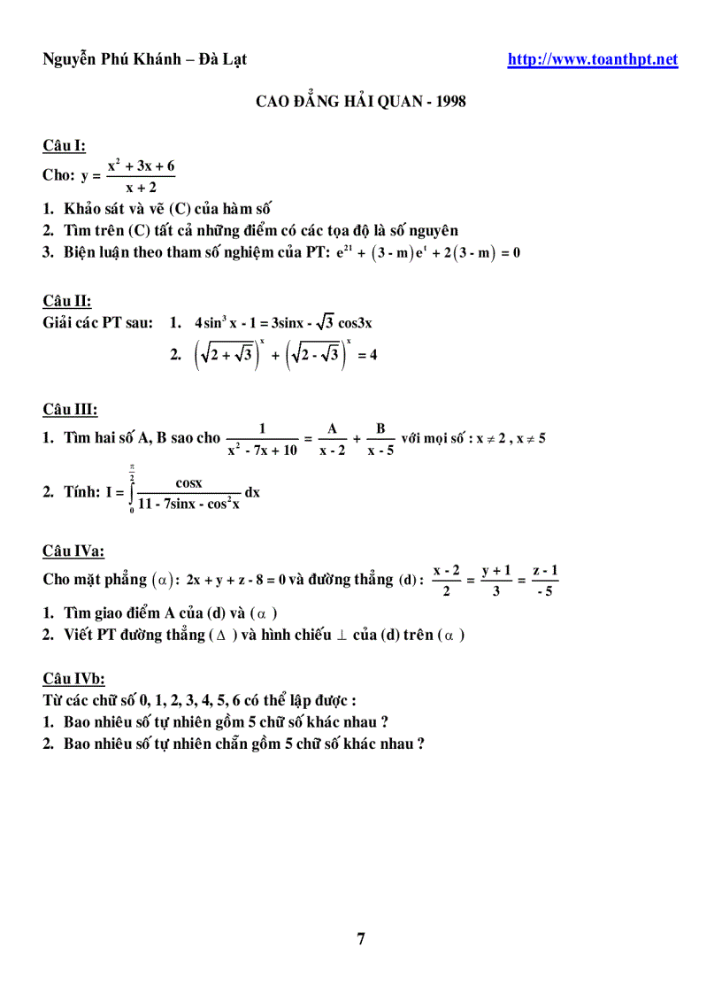 image for page 245 DeCaoDang DH 1996 2005 mon toan