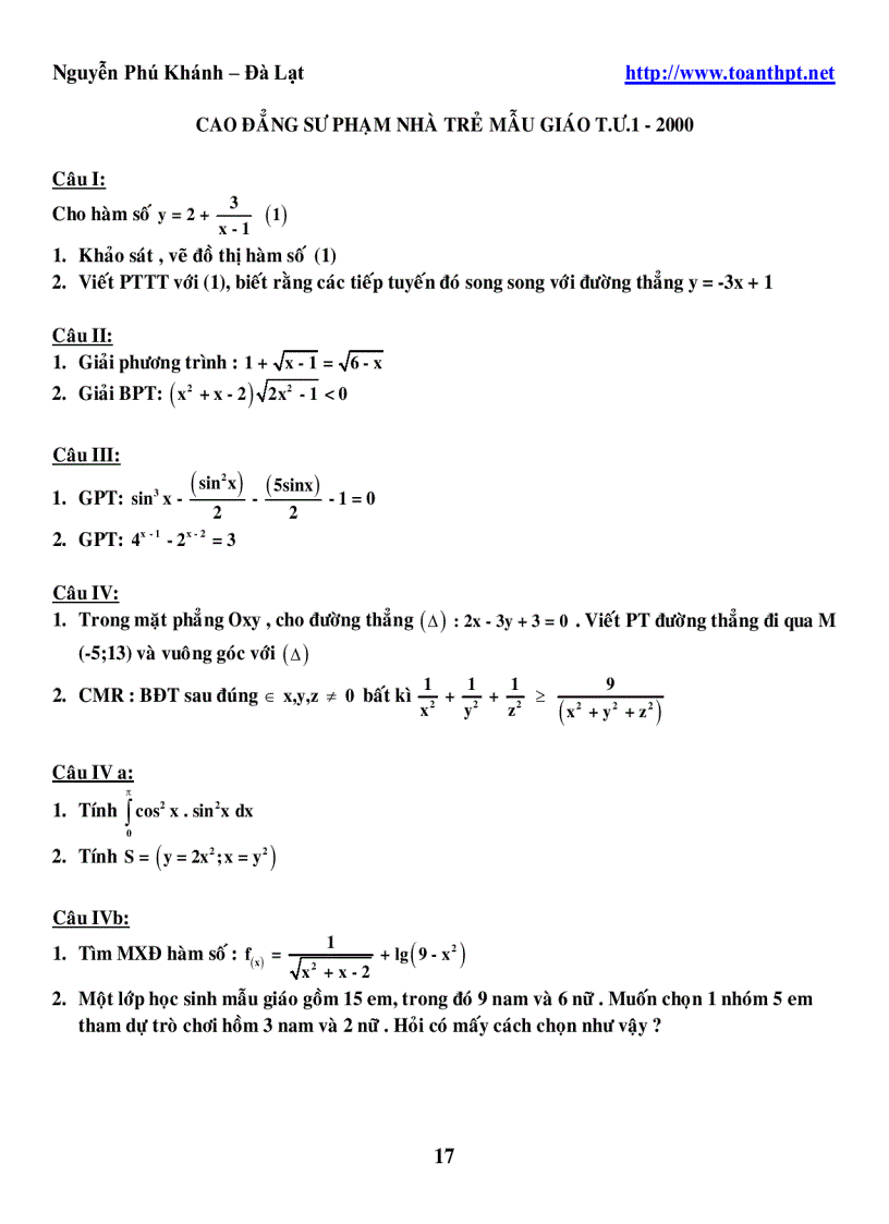 image for page 245 DeCaoDang DH 1996 2005 mon toan