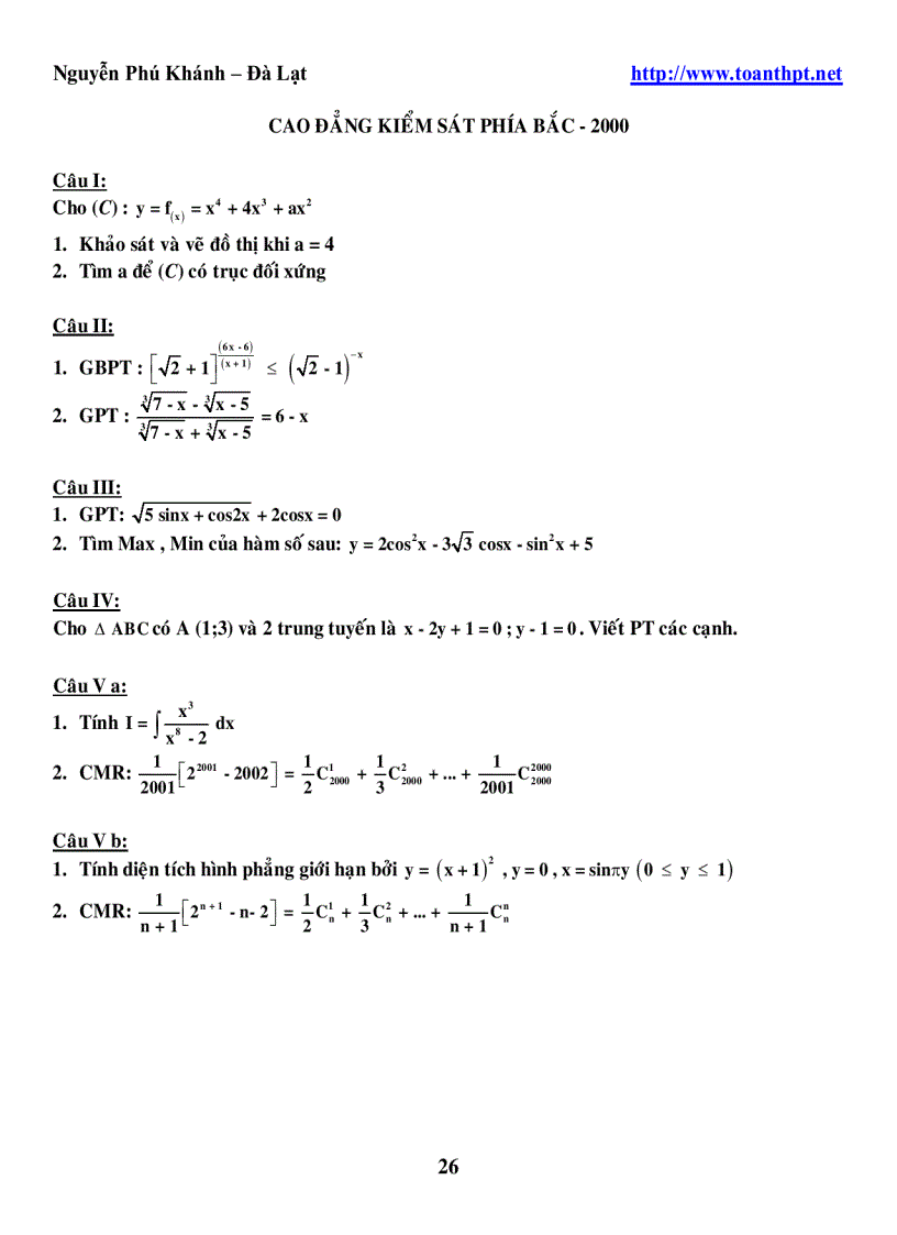 image for page 245 DeCaoDang DH 1996 2005 mon toan