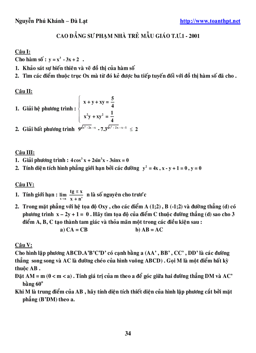 image for page 245 DeCaoDang DH 1996 2005 mon toan
