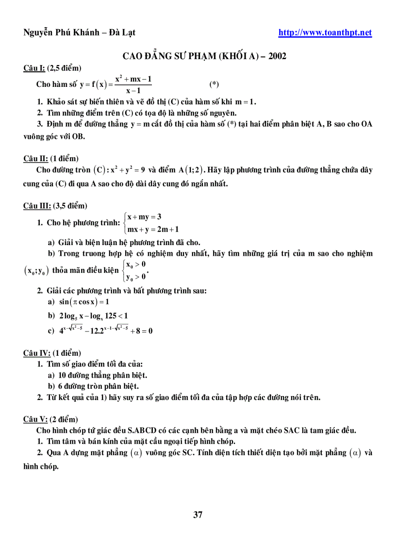 image for page 245 DeCaoDang DH 1996 2005 mon toan