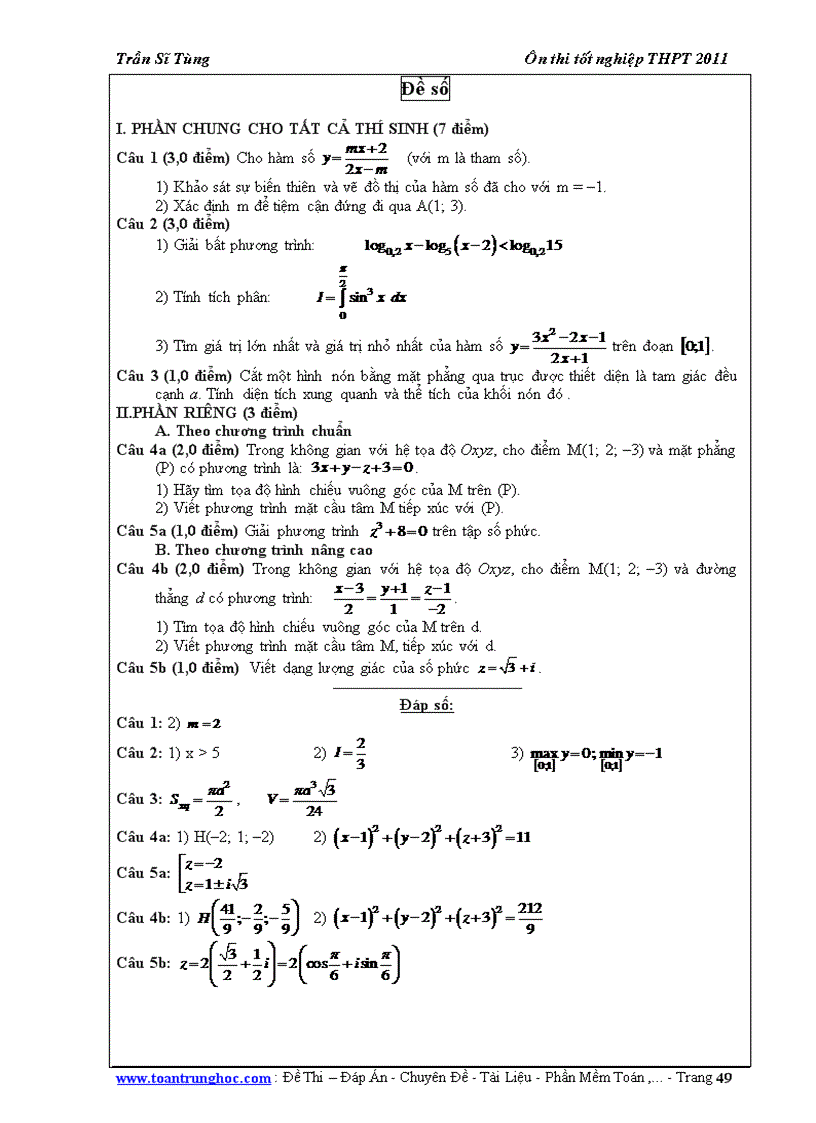 image for page 60 ĐỀ TOÁN ÔN THI TN THPT có đáp án