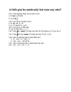 Ai giỏi vi tích phân giải hộ mấy bài toán này nhá tks