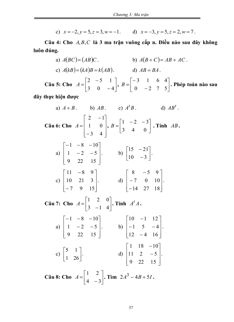 image for page Bai tap dai so tuyen tinh a1