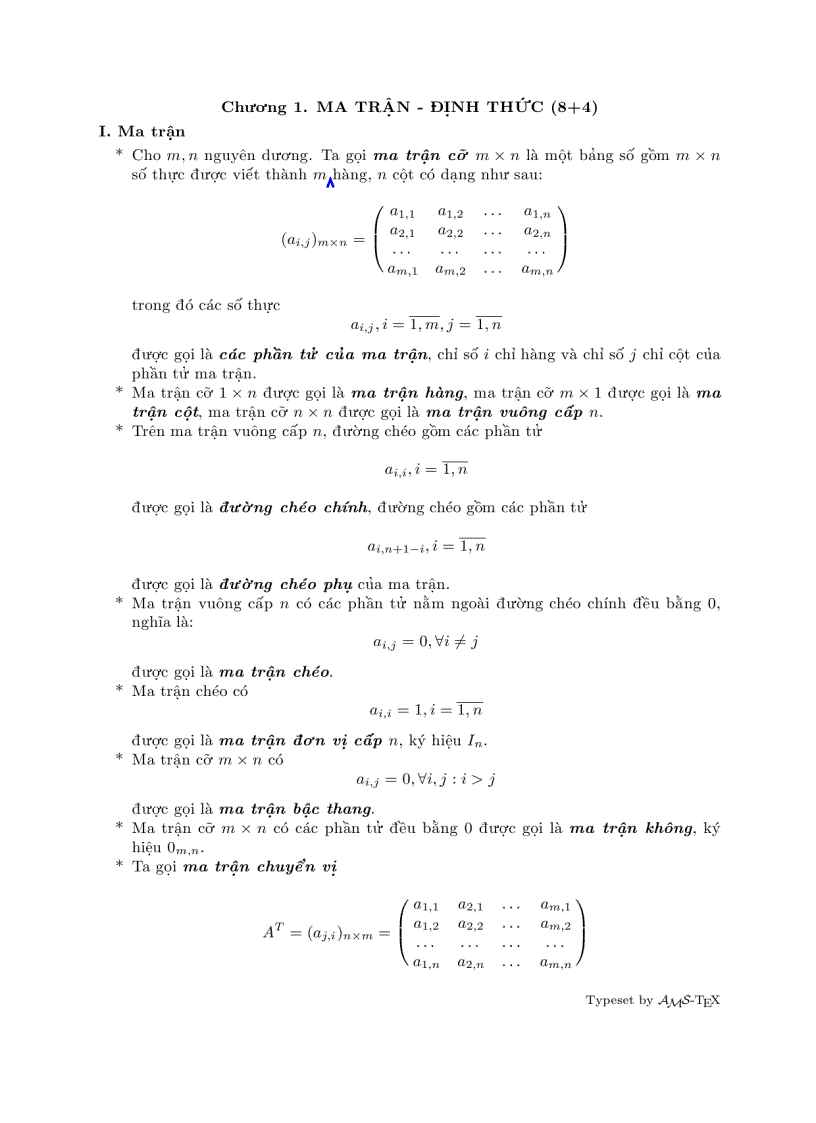 image for page Bài giảng đại số tuyến tính và giải tích