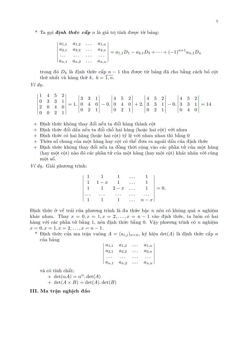 image for page Bài giảng đại số tuyến tính và giải tích