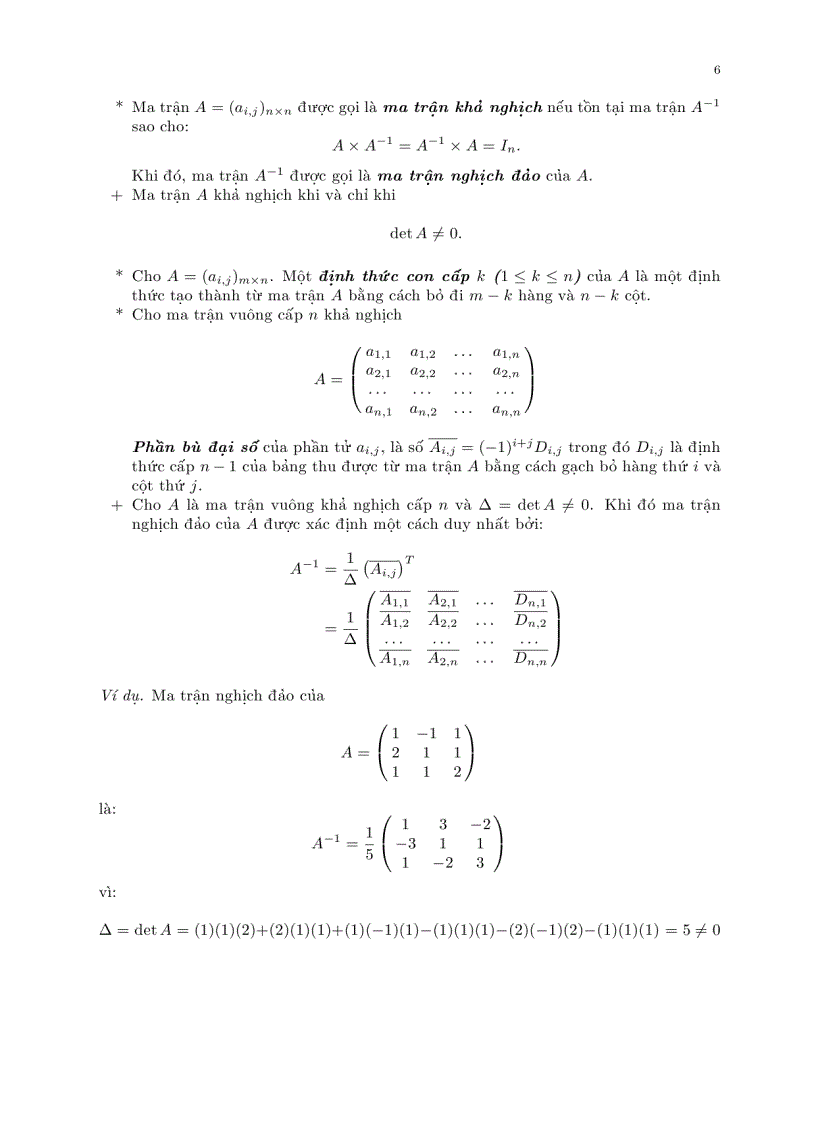 image for page Bài giảng đại số tuyến tính và giải tích