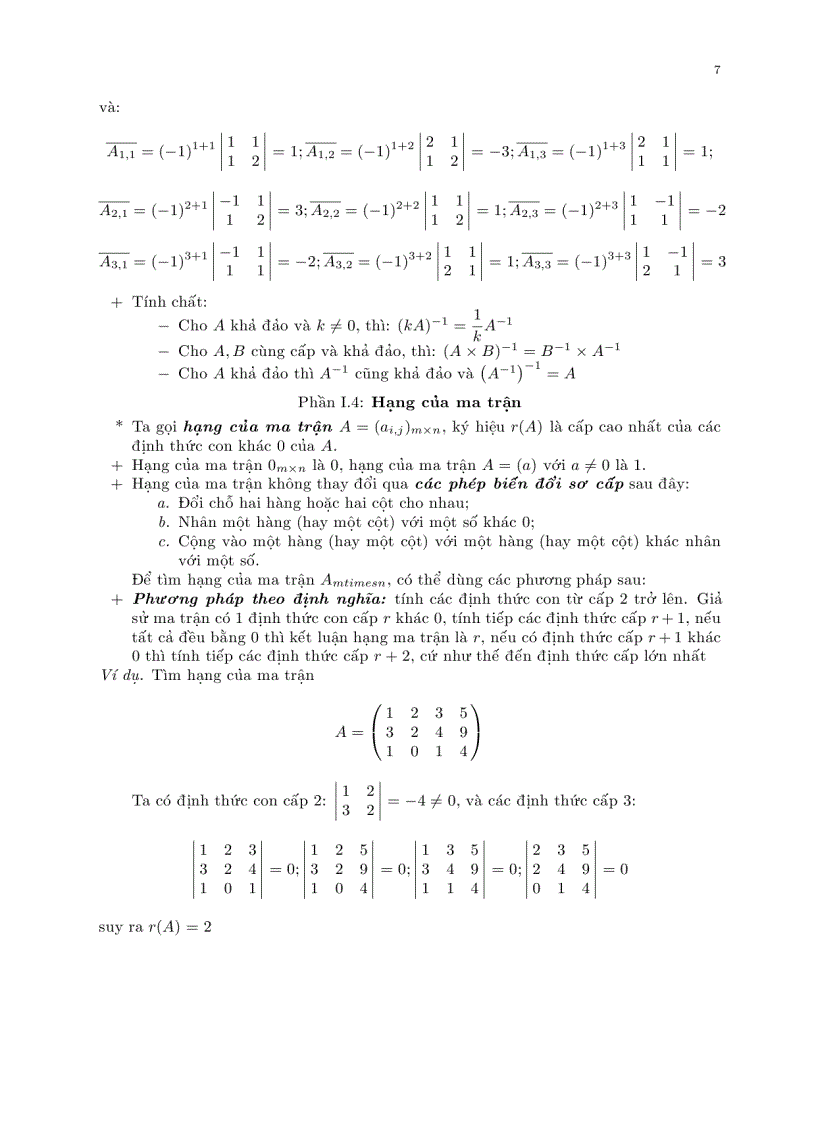 image for page Bài giảng đại số tuyến tính và giải tích