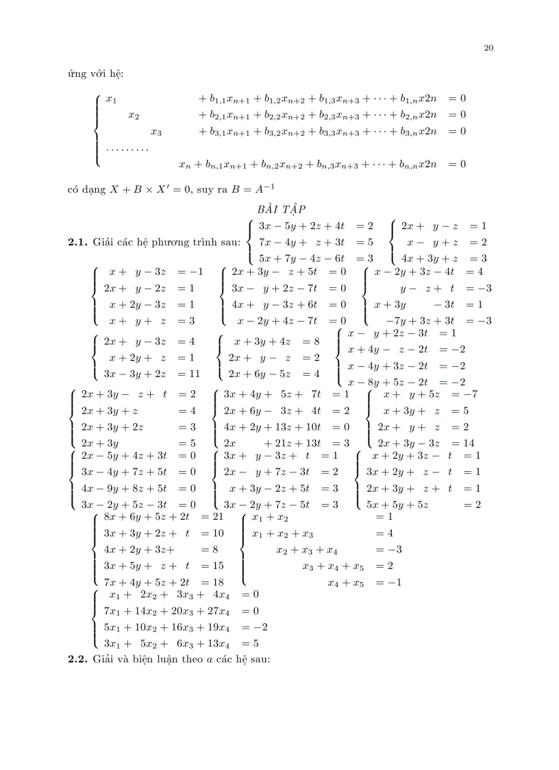 image for page Bài giảng đại số tuyến tính và giải tích