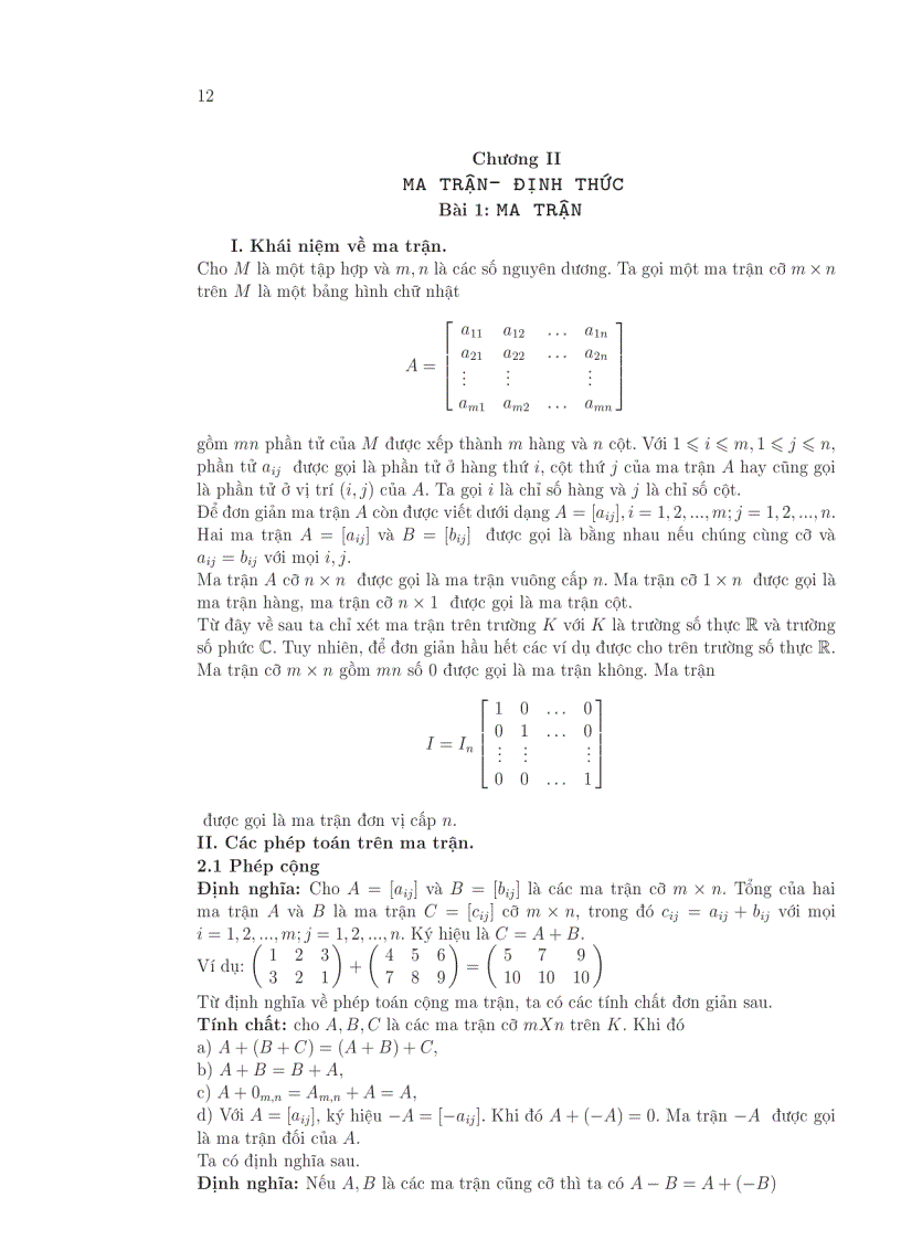image for page Bài giảng đại số tuyến tính