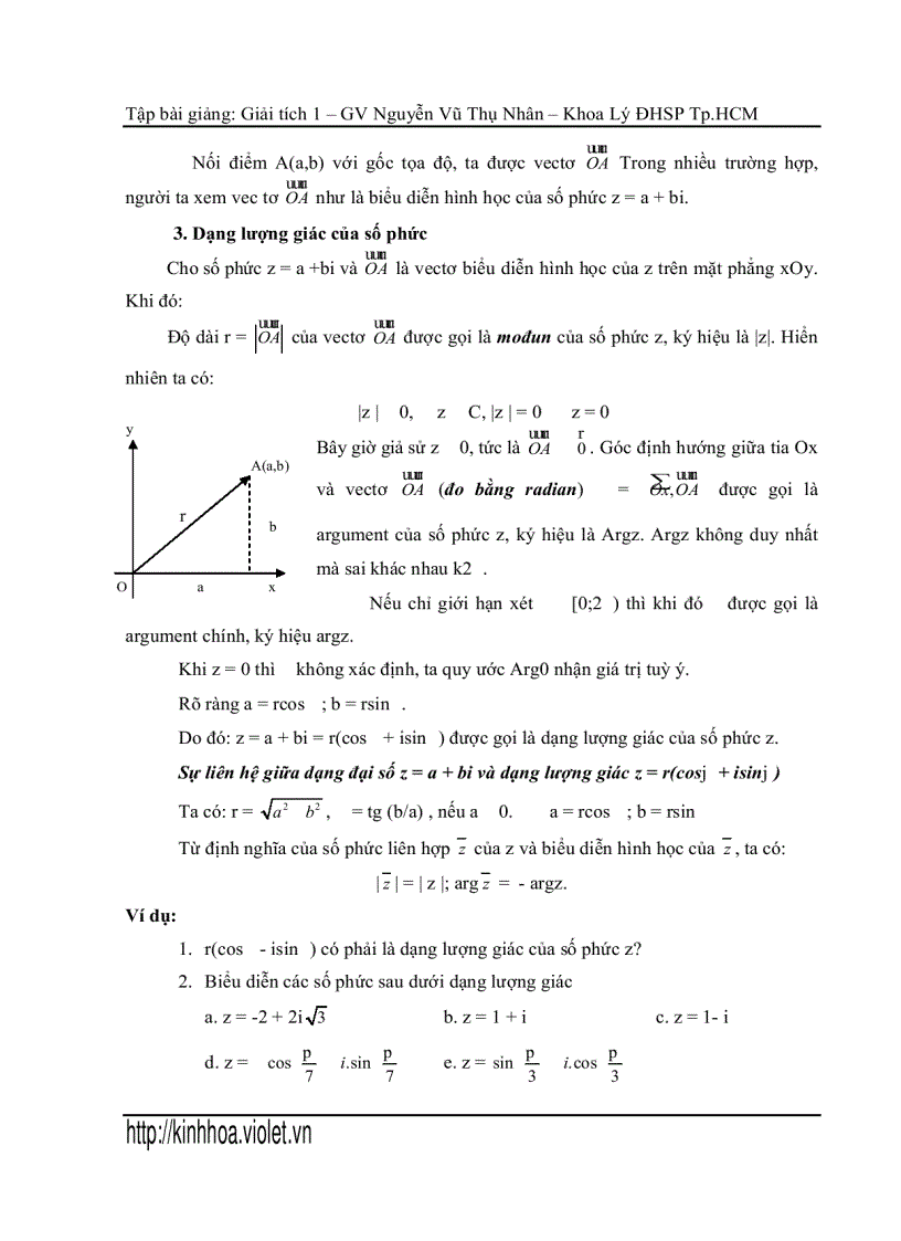 image for page Bài giảng số phức và tích phân