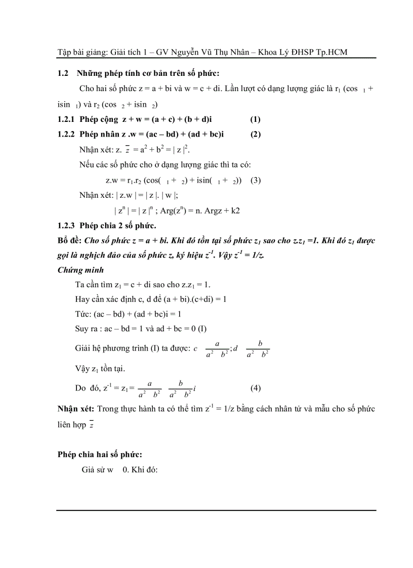 image for page Bài giảng số phức và tích phân