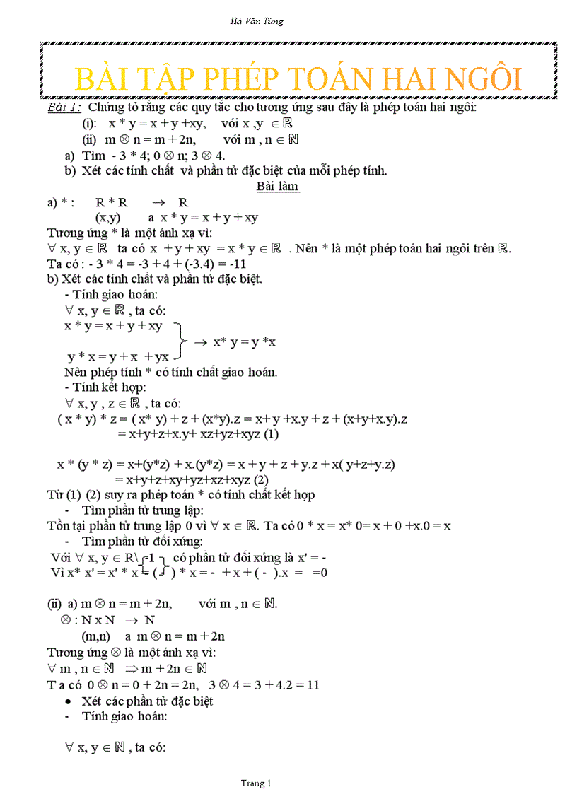 image for page Bài tập về phép toán hai ngôi