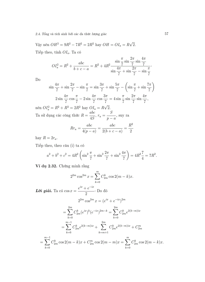 image for page Biến số phức Áp dụng trong lượng giác 1