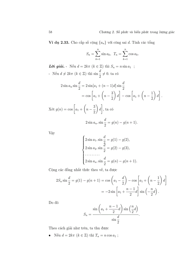 image for page Biến số phức Áp dụng trong lượng giác 1