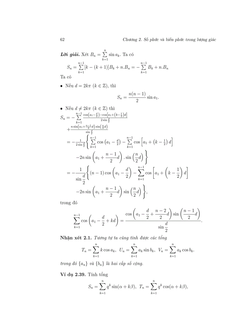 image for page Biến số phức Áp dụng trong lượng giác 1