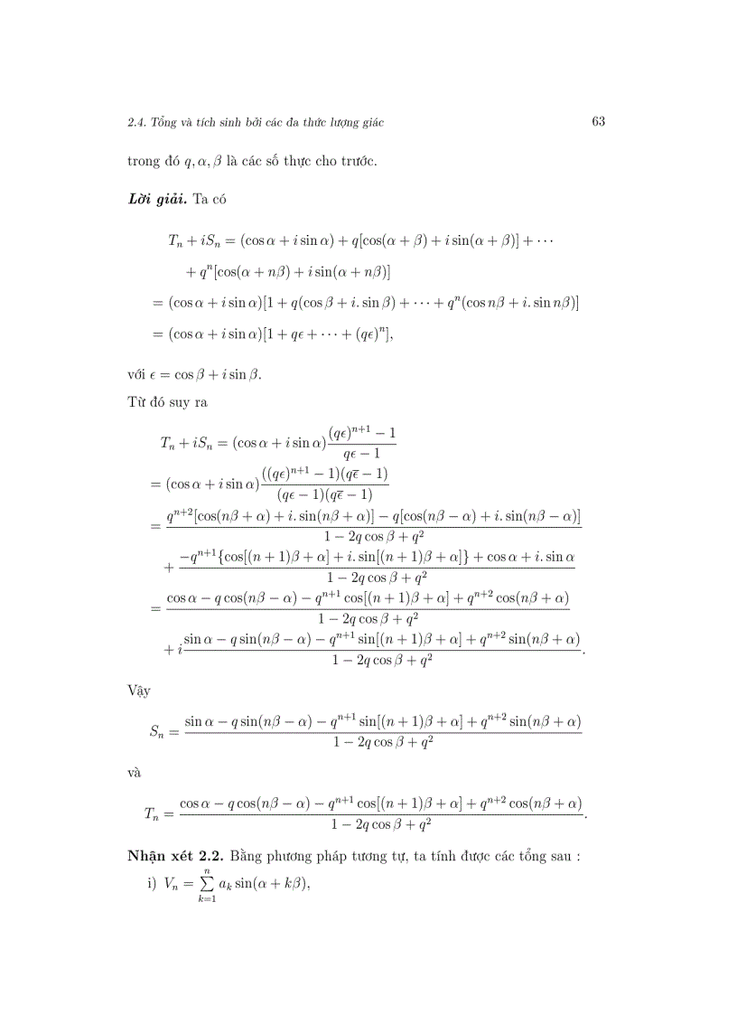 image for page Biến số phức Áp dụng trong lượng giác 1