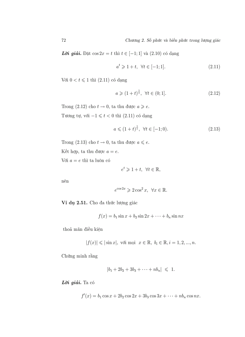 image for page Biến số phức Áp dụng trong lượng giác 1